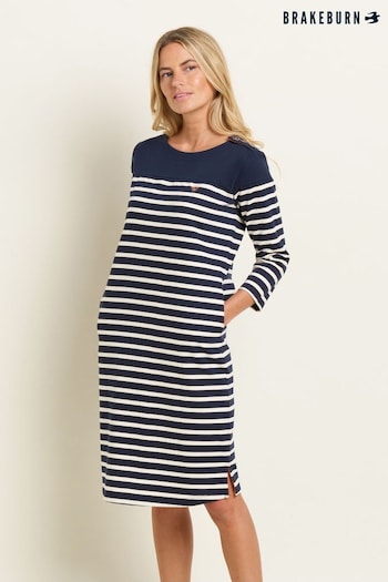 Brakeburn Blue West Bay Stripe Dress (B72389) | £50