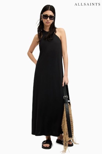 AllSaints Black Kura Dress Minnie (B72393) | £139