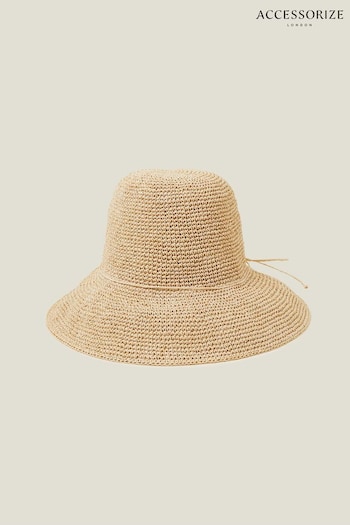 Accessorize Natural Straw Bucket Hat (B72446) | £30