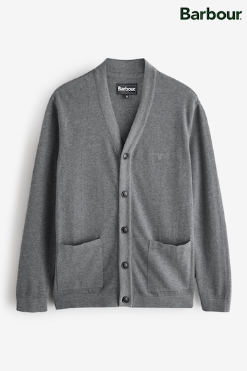 Barbour® Grey Marl Pimi Cotton Knitted Cardigan (B72487) | £109