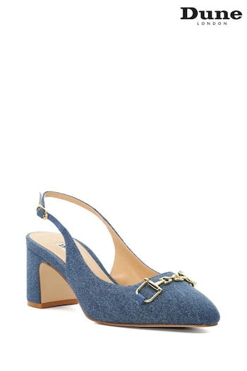 Dune London Blue Choices Bouclé Slingback Shoes (B72533) | £90