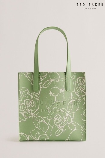 Ted Baker Green Linecon Linear Floral Small Icon Bag (B72547) | £40