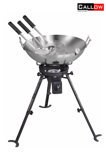 Callow Silver Complete Outdoor Wok Cooking Set (B72575) | £160