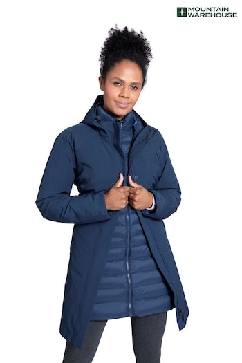 Mountain Warehouse Blue Womens Alaskan 3 In 1 Long Coat (B72604) | £175
