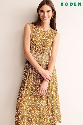 Boden Brown Thea Sleeveless Midi Dress (B72679) | £85