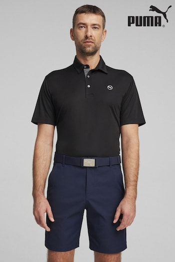 Puma thunder Black Pure Solid Golf Mens Polo Shirt (B72719) | £35