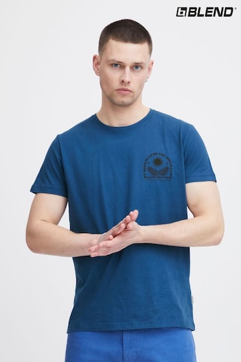 Blend Blue Printed Short Sleeve T-Shirt (B72756) | £18