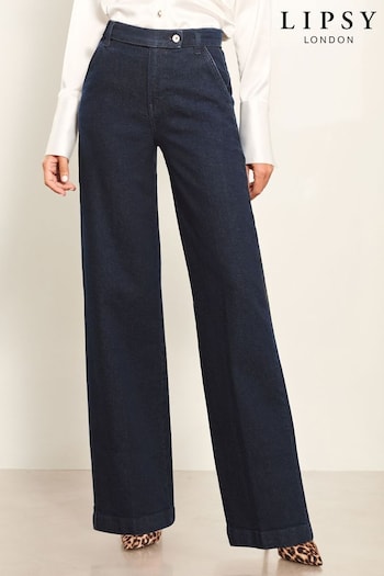 Lipsy Blue High Waist Tailored Wide Leg Jeans (B72906) | £50