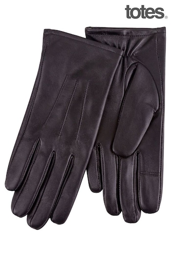 Totes mini Black 3 Point Smartouch Leather Gloves (B72993) | £20