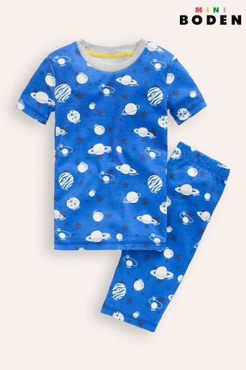 Boden Blue Snug Short John Glow Pyjamas (B73184) | £23 - £27