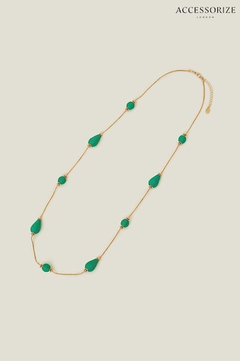 Accessorize Green Wrapped Longline Necklace (B73342) | £16