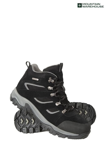 Mountain Warehouse Black Voyage Mens Waterproof Walking Boots Wonder (B73369) | £90