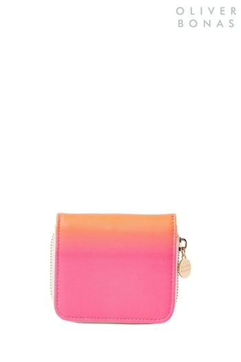 Oliver Bonas Caidy Pink And Orange Ombre Zipped Purse (B73377) | £28