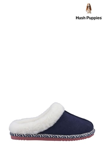 Hush Puppies Blue Amara Slippers (B73477) | £42