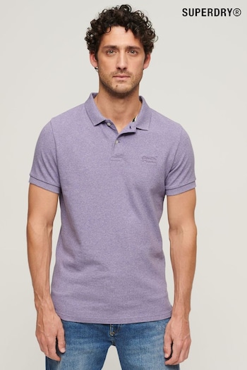 Superdry Purple Classic Pique Polo Shirt (B73493) | £40
