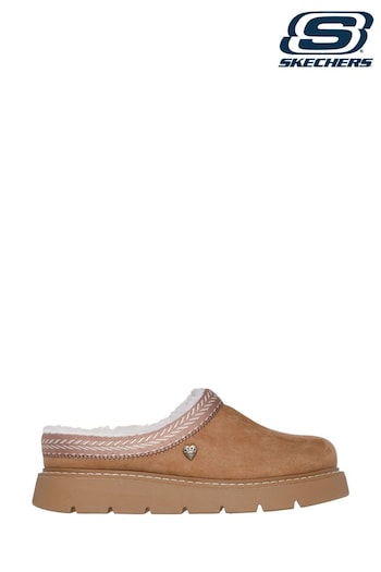 Skechers Brown BOBS Keepsakes Lite Cosy Fest Slippers (B73536) | £39