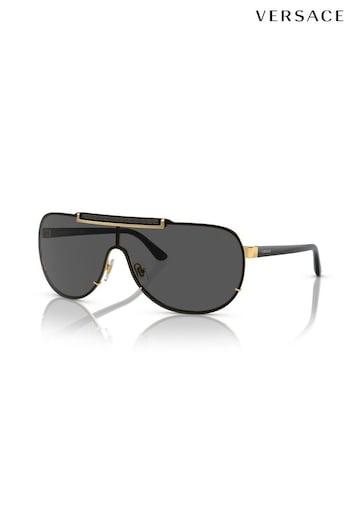 Versace Gold Ve2140 Pilot Sunglasses Older (B73660) | £195