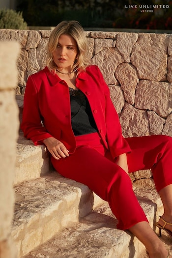 Live Unlimited Red Curve Tailored Side Split Trousers (B73734) | £79