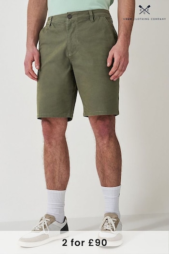 Crew Longues Clothing Plain Cotton Stretch Casual Shorts (B73797) | £55