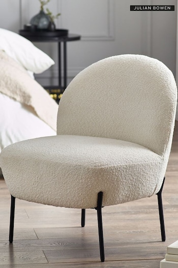 Julian Bowen Cream Lulu Boucle Accent Chair (B73861) | £210