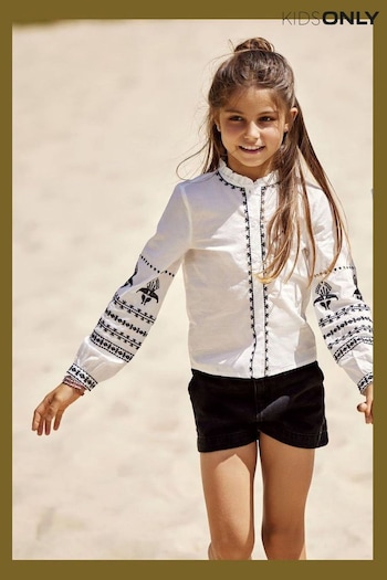 ONLY KIDS High Waisted Denim Black dress Shorts (B73907) | £20