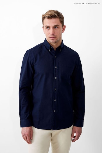 French Connection Blue Long Sleeve Cotton Shirt (B73928) | £45