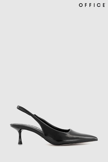 Office Black Madison Point Court Kitten Heel Shoes (B73976) | £40