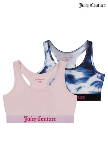 Juicy Couture Girls Blue Crop Tops 2 Pack (B74056) | £20 - £24