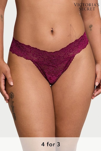 Victoria's Secret Plum Rouge Red Thong Knickers (B74063) | £9