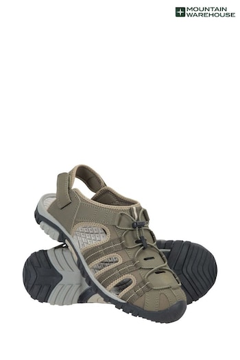 Mountain Warehouse Cream Mens Trek Walking Sandals (B74367) | £50