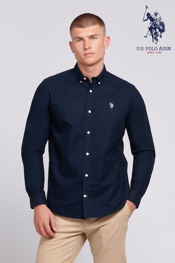 U.S. azul Polo Assn. Mens Peached Oxford Shirt (B74559) | £60
