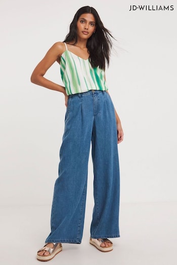 JD Williams Blue Lyocell Soft Wide Leg spaghetti-strap Jeans (B74588) | £35