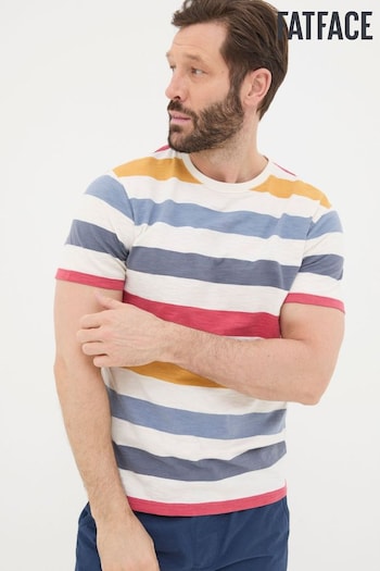 FatFace Natural Seacombe Block Stripe T-Shirt (B74634) | £28