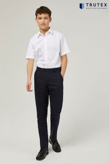 Trutex Senior Boys Slim Leg Navy School Trousers Talk (B74696) | £23 - £27