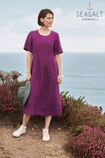 Seasalt Cornwall Purple Grass Wave Dress (B74788) | £76