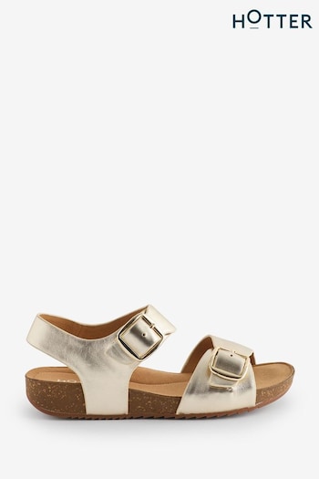 Hotter Silver Wide Fit Tourist II Buckle Sandals (B74846) | £79