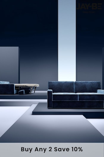 Jay-Be Luxe Velvet Royal Blue Linea 3 Seater Sofa Bed (B75008) | £3,100