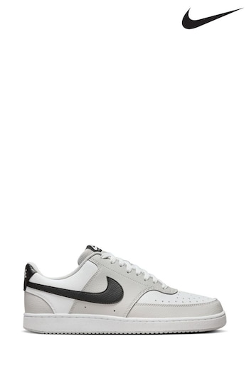 Nike Grey/White Court Vision Low Trainers (B75053) | £75