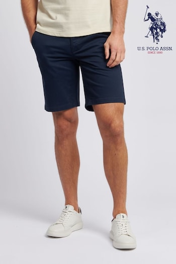 U.S. and Polo Assn. Mens Blue Classic Chinos Shorts (B75153) | £55