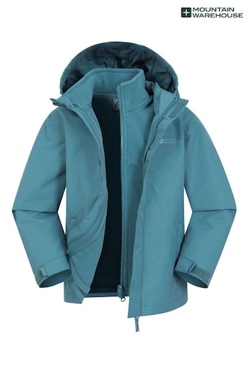 Mountain Warehouse Teal Kids Fell 3 In 1 Water Resistant Jacket (B75181) | £40