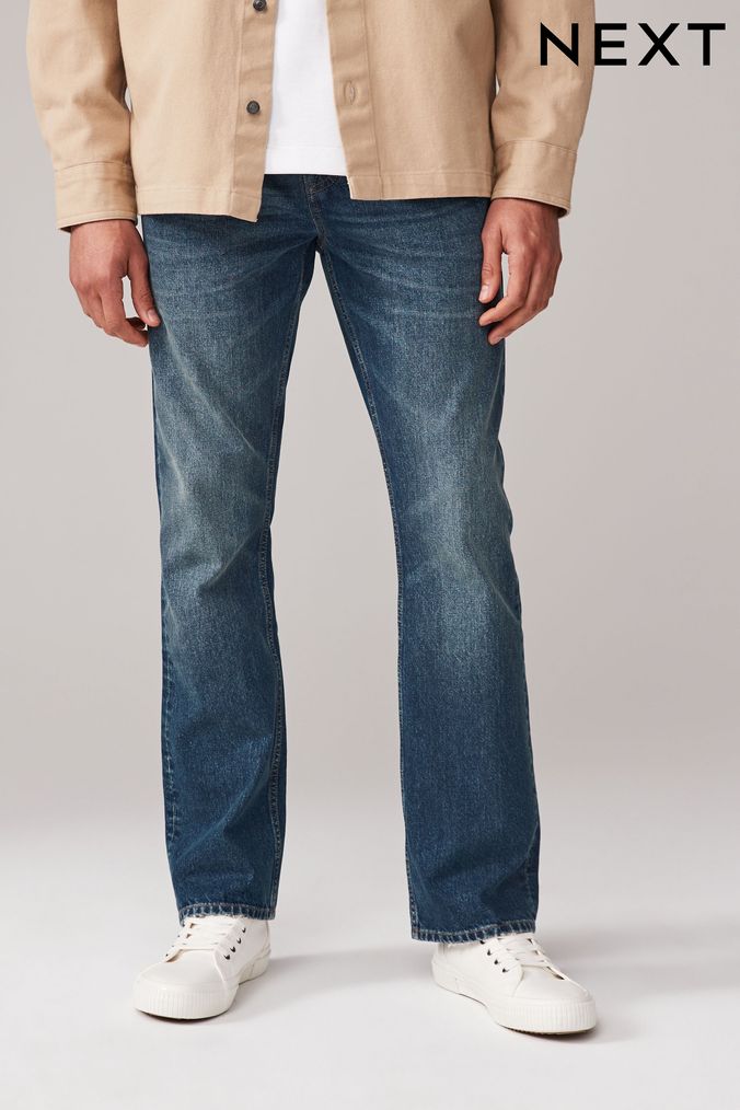 Buy Men s Bootcut Mid Jeans Online Next UK