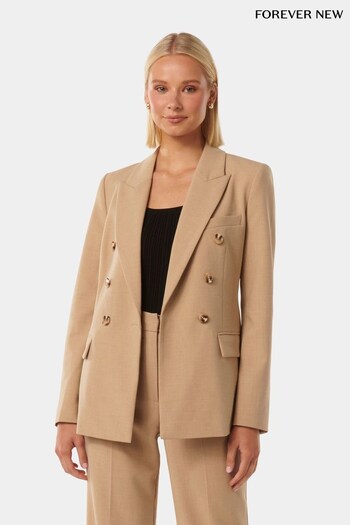 Forever New Brown Immie Double Breasted Blazer (B75276) | £95