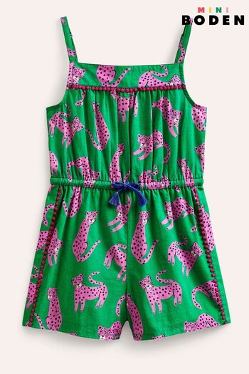 Boden Green Woven Holiday Playsuit (B75312) | £29 - £34