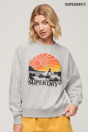 SUPERDRY Grey SUPERDRY Travel Souvenir Loose Sweatshirt (B75525) | £50