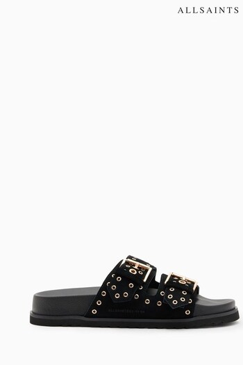 AllSaints Black Khai Sandals (B75566) | £159
