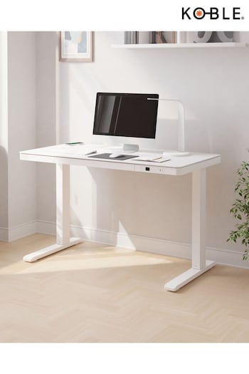 Koble White Juno Height Adjustable Smart Desk (B75763) | £375