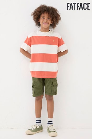 FatFace Orange Bold Stripe Jersey T-Shirt (B75849) | £12.50