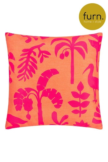 Furn Coral Pink Marula Tropical Outdoor Cushion (B75851) | £17