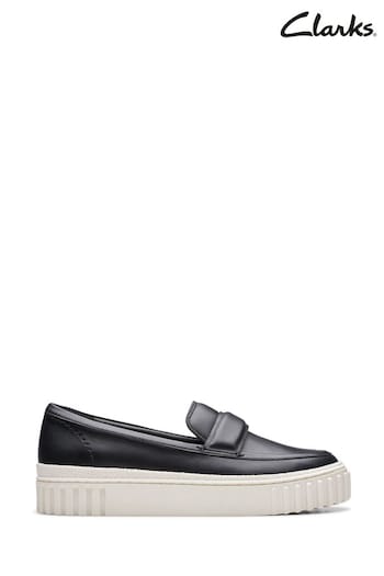 Clarks Black Leather Mayhill Cove Shoes (B75883) | £90