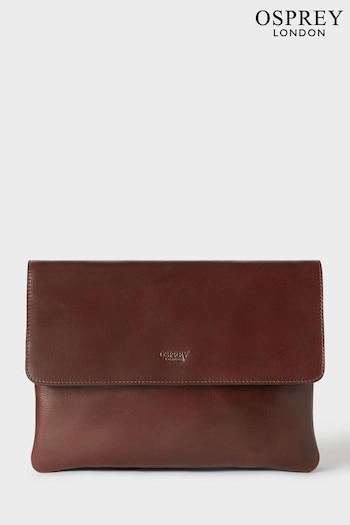 Osprey London The Saddle Leather Tech Brown Pouch (B75906) | £149